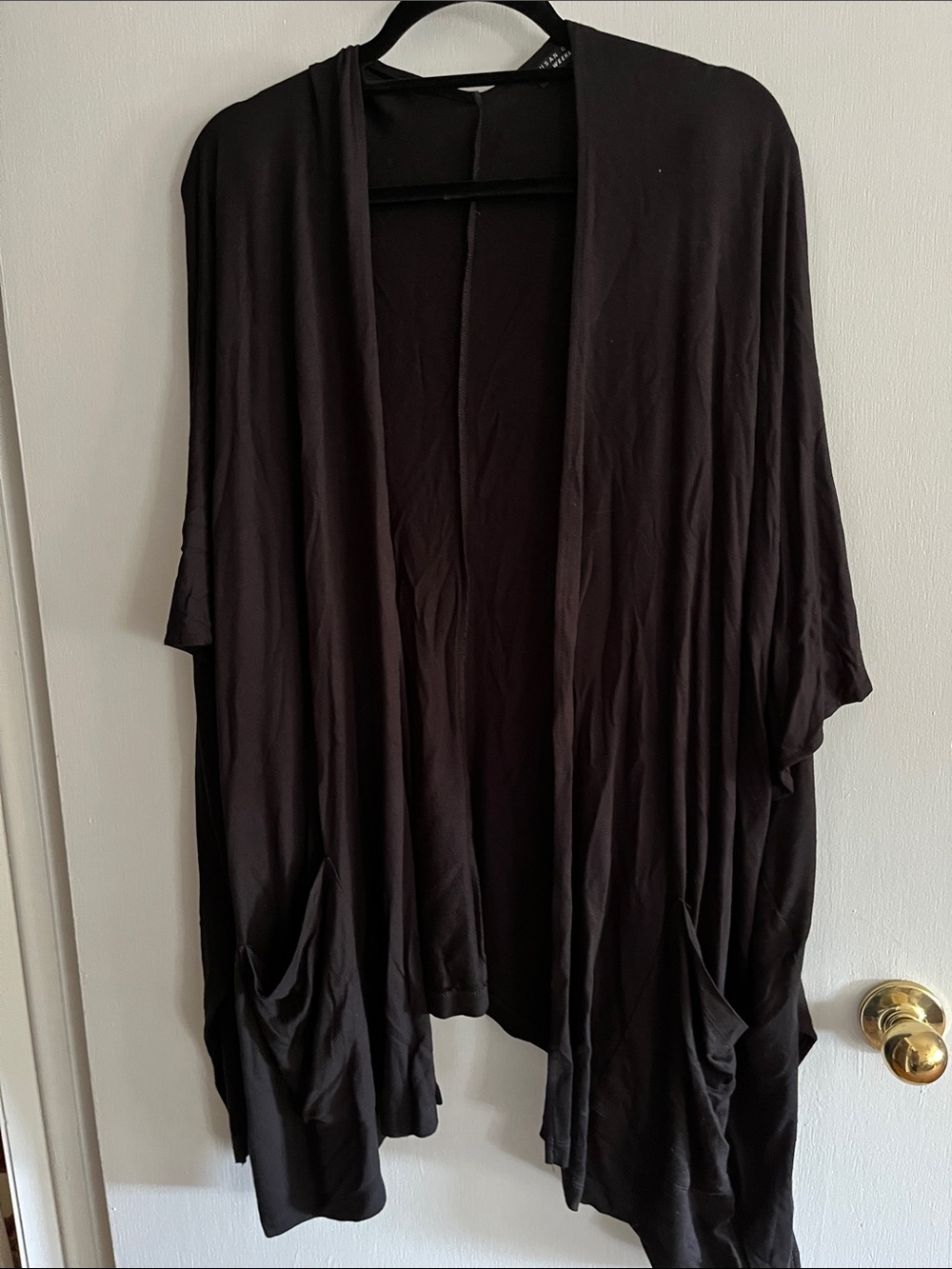Susan Graver Black Weekend Open-Front Light Weight Wrap